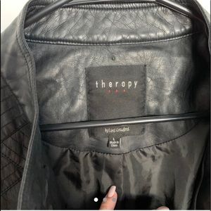 Black faux leather jacket